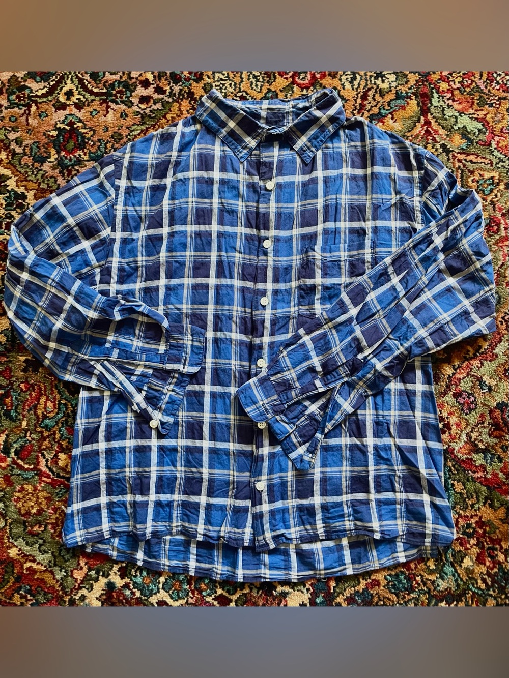 Men’s Steven Alan Plaid Shirt M